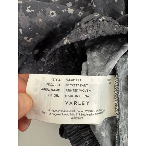 Varley Beckett Pants Mini Camo Floral jogger grey‎ boho retro sz S - Picture 9 of 10